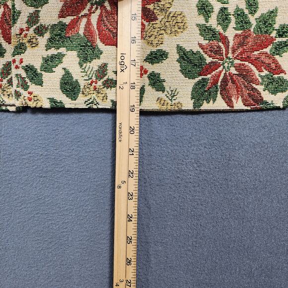 Christmas Pointsettia Tapestry Placemats Set of 4 Unbranded 19x12.5 Holiday - Picture 4 of 4